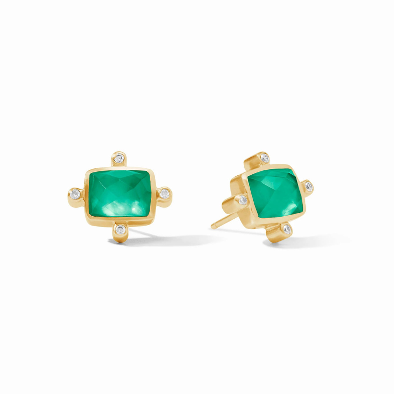 Clara Stud in Iridescent Emerald Green-Becket Hitch