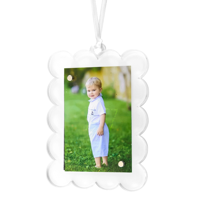 Clear Double-Sided Scallop Ornament - Becket Hitch