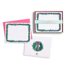 Load image into Gallery viewer, Colorful Wreath Flat Notecard Set - Becket Hitch

