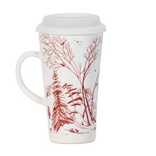 Load image into Gallery viewer, Country Estate Winter Frolic Ruby Travel Mug-Becket Hitch
