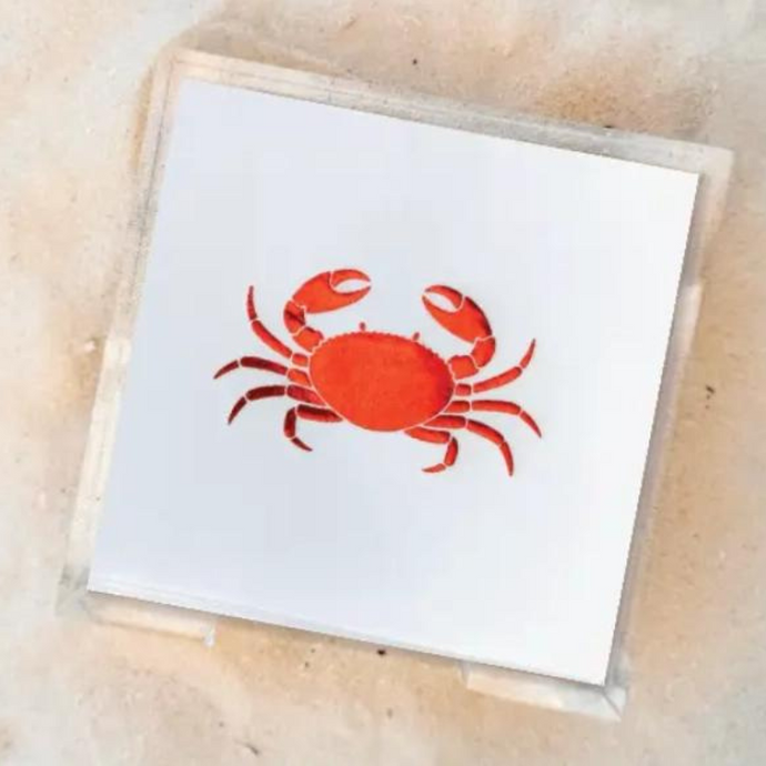 Crab Cocktail Napkin Hostess Set - Becket Hitch