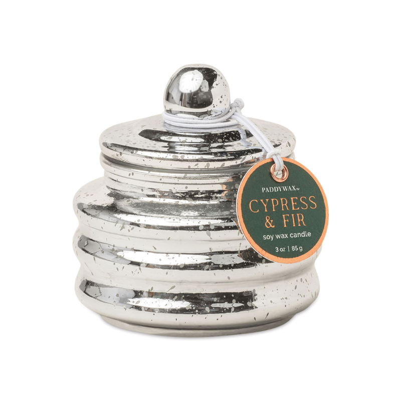 Cypress + Fir Silver Mercury Glass Candle-Becket Hitch