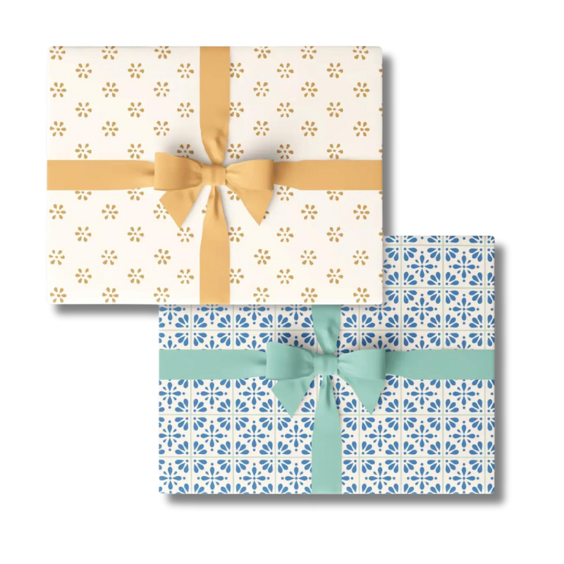 Daisy/Poolside Tile Wrapping Paper-Becket Hitch