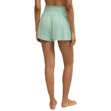 Load image into Gallery viewer, Dawn Smocked Brushed Jersey Short Crystal Green - Becket Hitch
