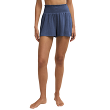 Load image into Gallery viewer, Dawn Smocked Brushed Jersey True Navy - Becket Hitch
