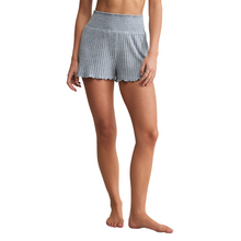 Load image into Gallery viewer, Dawn Smocked Rib Short  Light Denim -Becket Hitch
