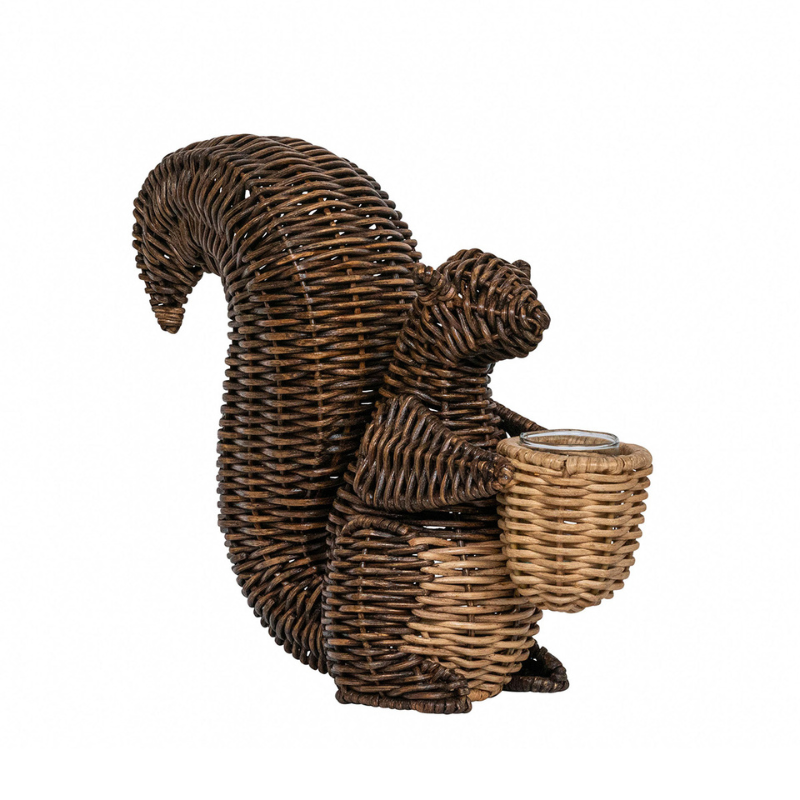 Devon Willow Squirrel Flameless Candle Holder-Becket Hitch