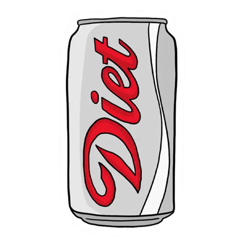 Diet Soda Can Sticker - Becket Hitch
