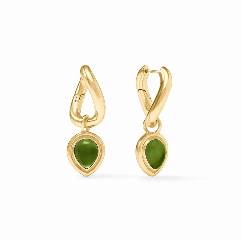 Dolce Hoop & Charm Earring Iridescent Palmetto Green-Becket Hitch