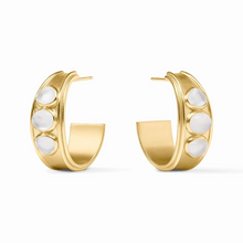 Load image into Gallery viewer, Dolce Stone Hoop Iridescent Clear Crystal-Becket Hitch
