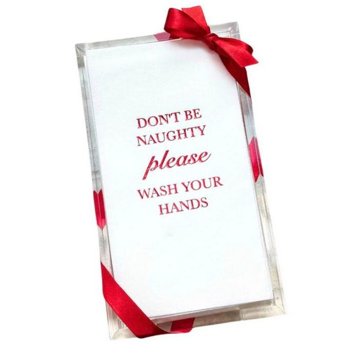 Don't Be Naughty Guest Towel Hostess Set - Becket Hitch