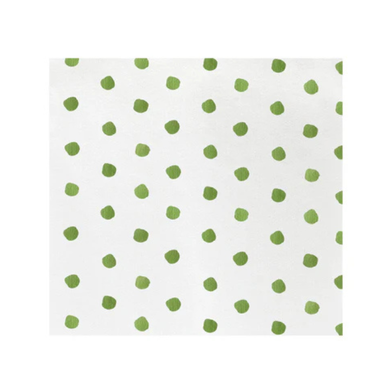 Dot Green Dinner Napkins - becket Hitch
