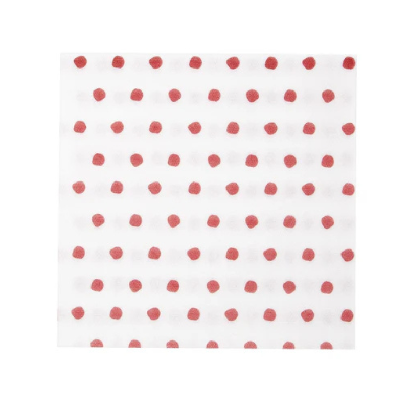 Dot Red Dinner Napkins - Becket Hitch