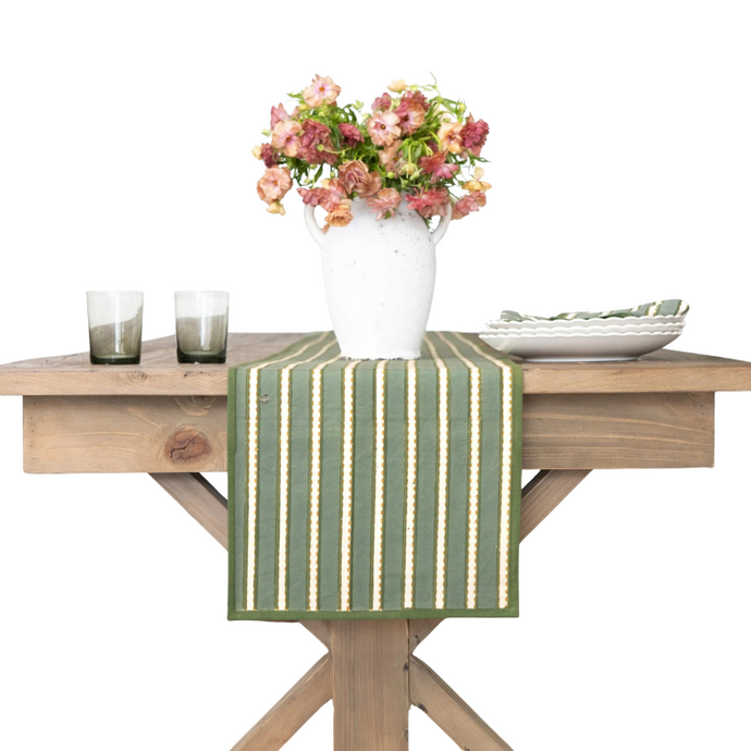 Dotted Stripe Green Runner - Becket Hitch
