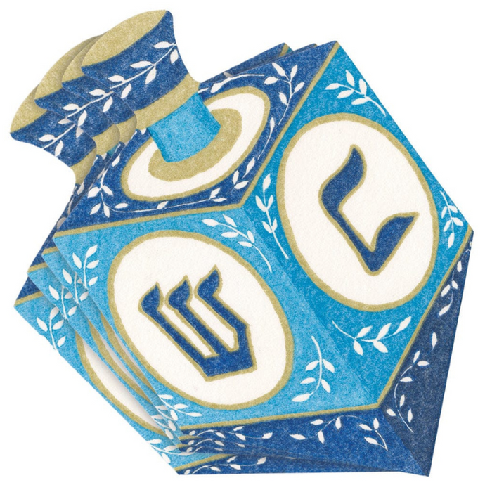 Dreidel Die-Cut Luncheon Napkins-Becket Hitch