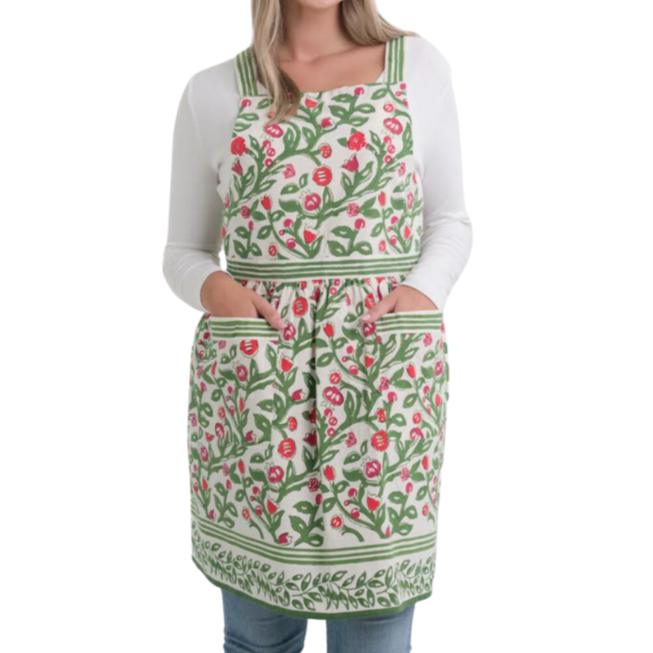 Emma Red & Green Apron-Becket Hitch