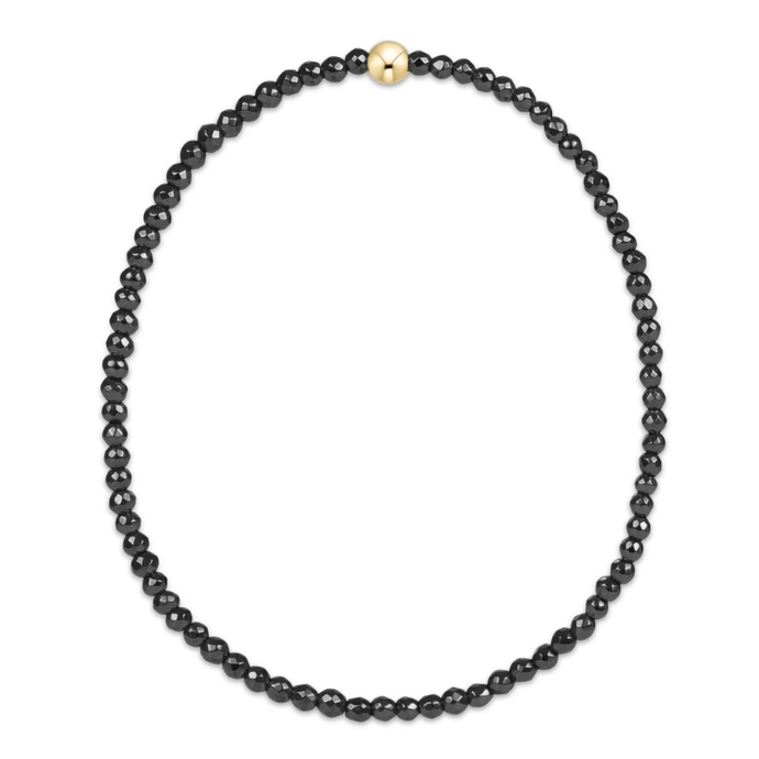 Faceted Hematite 2mm Bead Bracelet - Becket Hitch