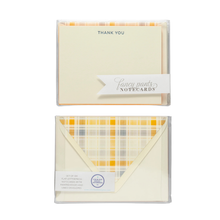 Load image into Gallery viewer, Fancy Pants Thank You Plaid Notecards - Becket Hitch
