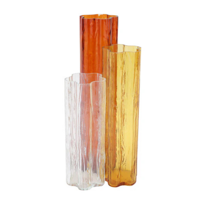 Flora Glass Amber Vase - Becket Hitch