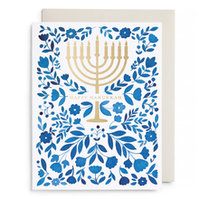 Load image into Gallery viewer, Floral Menorah Hanukkah Boxed - Becket Hitch
