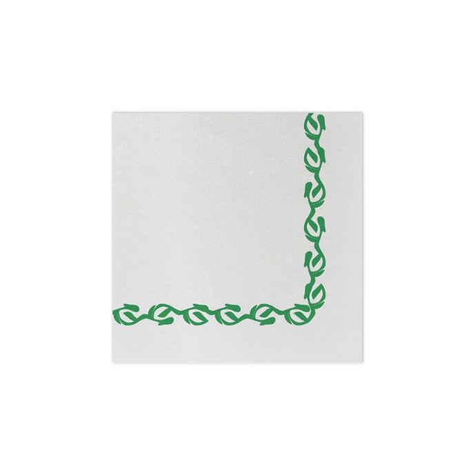 Florentine Green Cocktail Napkins-Becket Hitch