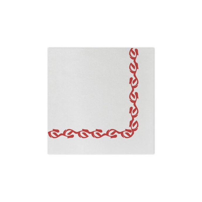 Florentine Red Cocktail Napkins-Becket Hitch