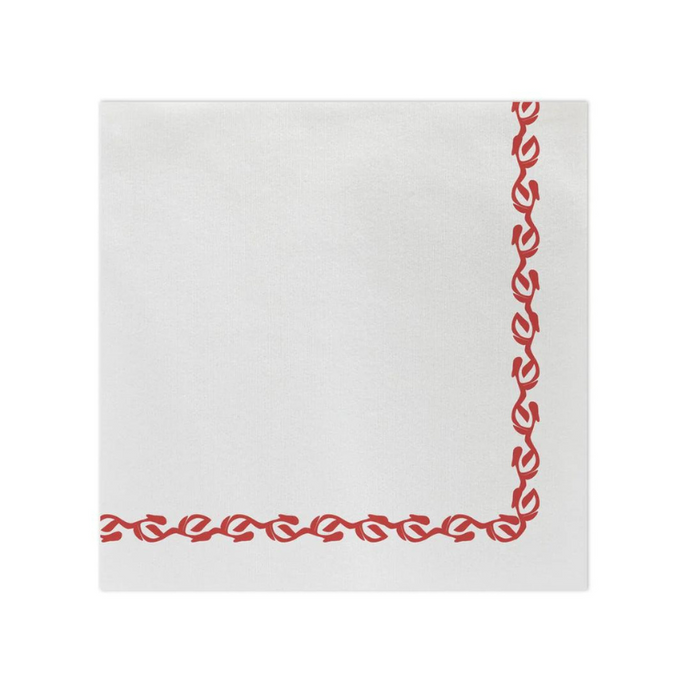 Florentine Red Dinner Napkins-Becket Hitch