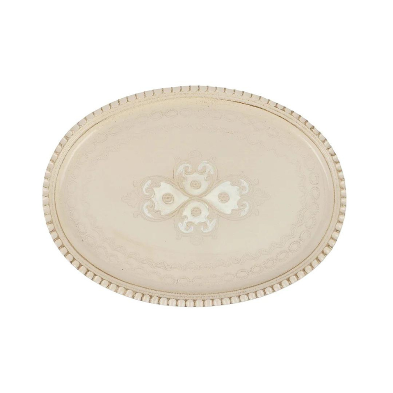 Florentine Tan Small Oval Tray-Becket Hitch