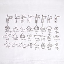 Load image into Gallery viewer, Food and Wine Pairing Tea Towel-Becket Hitch
