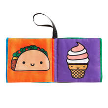 Load image into Gallery viewer, Foodie Baby Crinkle Fabric Stroller Book - Becket Hitch
