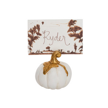 Load image into Gallery viewer, Forest Walk Pumpkin Place Card Holder Set Gold-Becket Hitch
