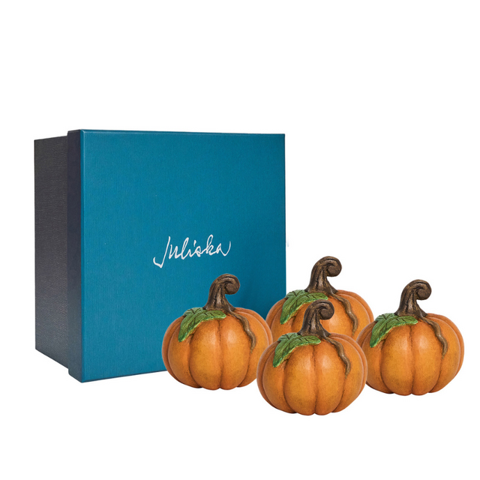 Forest Walk Pumpkin Place Card Holder Set Multi - Becket Hitch