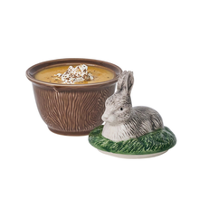 Load image into Gallery viewer, Forest Walk Rabbit Bowl with Lid - Becket Hitch
