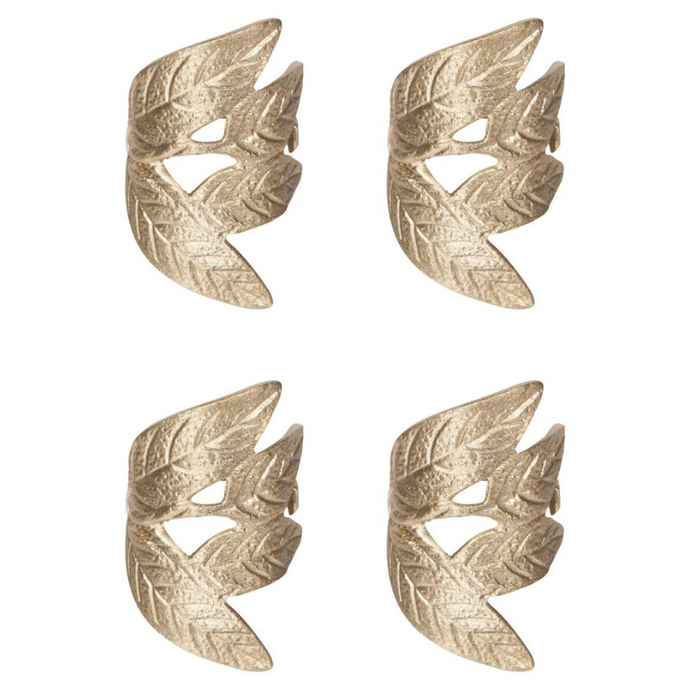 Frond Napkin Ring Set-Becket Hitch