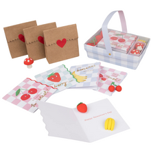 Load image into Gallery viewer, Fruit Basket Kids Valentine's Cards and Erasers Set-Becket Hitch
