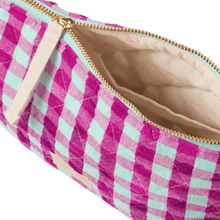 Load image into Gallery viewer, Fuchsia/Mint Nola Makeup Bag - Becket Hitch
