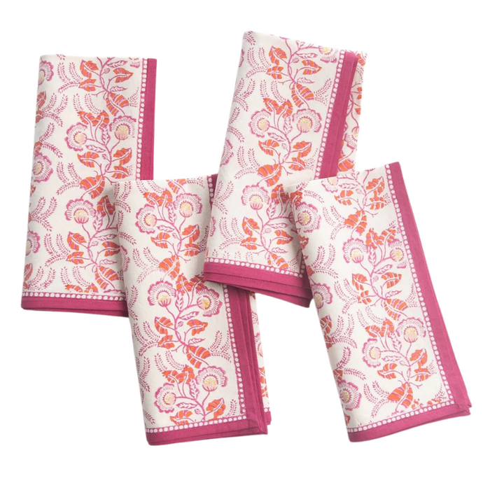 Gardenia Vine Berry Napkin Set - Becket Hitch