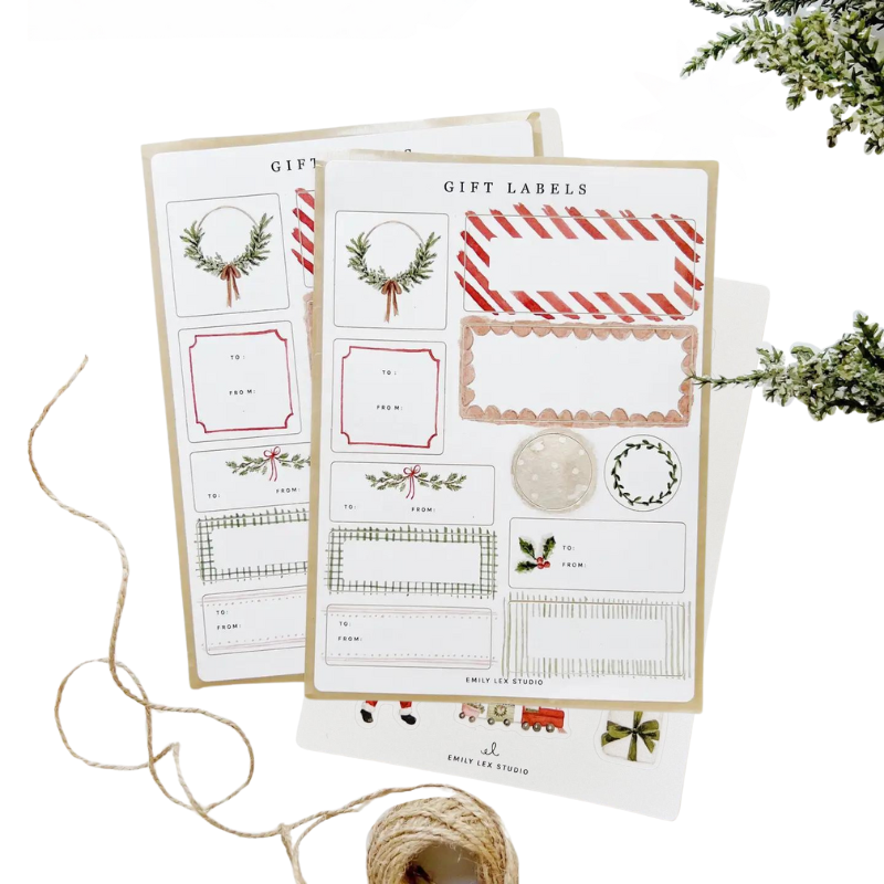 Gift Label Sticker Sheets-Becket Hitch