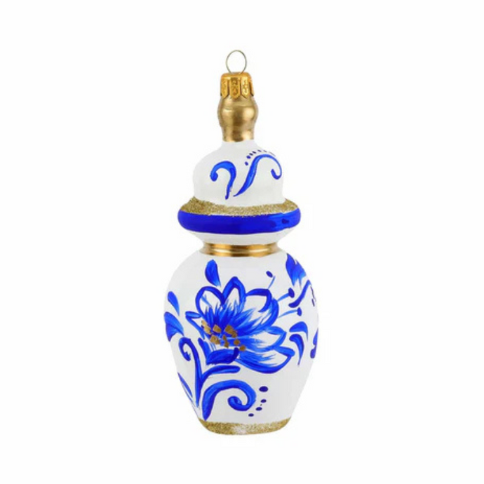 Ginger Jar with Large Flowers Ornament - Becket Hitch