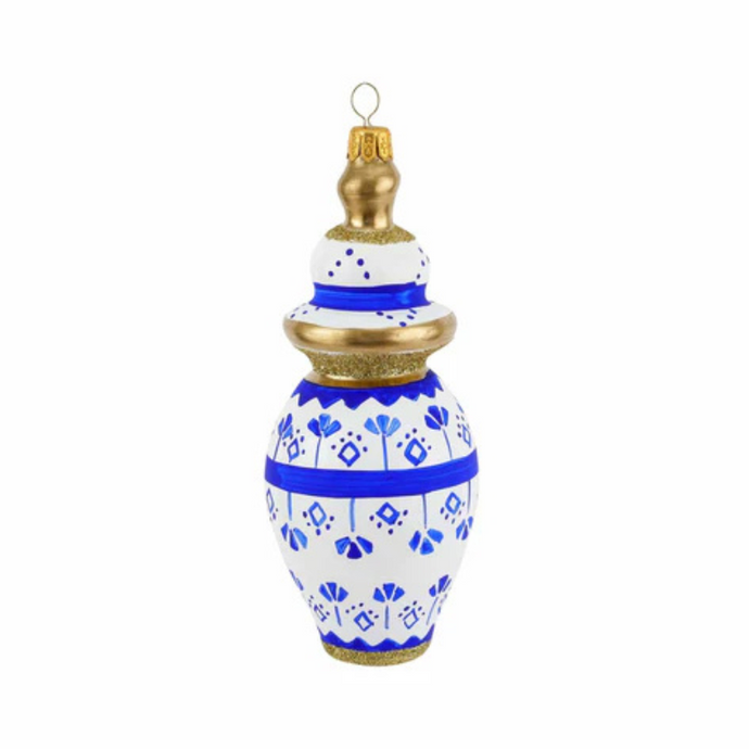 Ginger Jar with Small Flowers Ornament - Becket Hitch