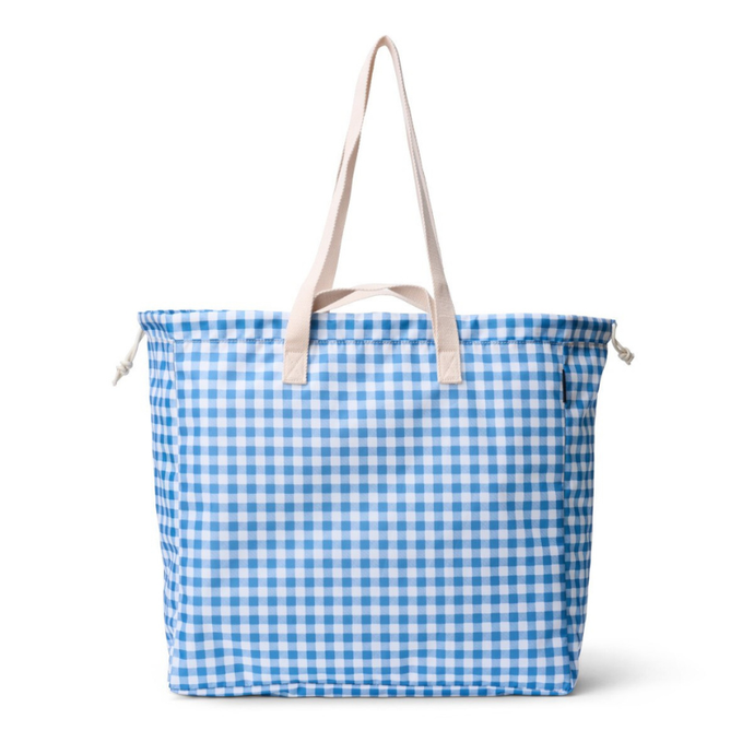 Gingham Sky Shelly Shopping Bag - Becket Hitch