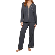Load image into Gallery viewer, Gisele Long PJ Set Graphite/Sorbet Pink - Becket Hitch
