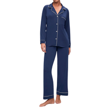 Load image into Gallery viewer, Gisele Long PJ Set Navy/Ivory - Becket Hitch
