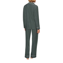 Load image into Gallery viewer, Gisele Printed Long PJ Set Duo Stripe Pine/Ivory - Becket Hitch
