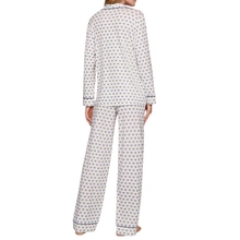 Load image into Gallery viewer, Gisele Printed Long PJ Set Hanukkah Glow Nouvean Navy - Becket Hitch
