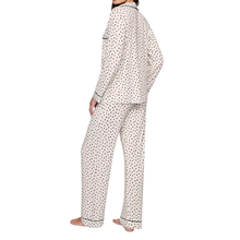 Load image into Gallery viewer, Gisele Printed Long PJ Set Heart To Heart Black/Black - Becket Hitch
