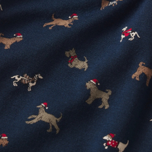 Load image into Gallery viewer,  Gisele Printed Long PJ Set Santa Paws Navy/Ivory - Becket Hitch
