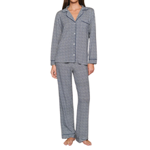 Load image into Gallery viewer, Gisele Printed Long PJ Set Seashell Navy/Navy - Becket Hitch
