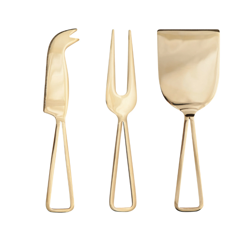 Gold Cheese Knives Set - Becket Hitch