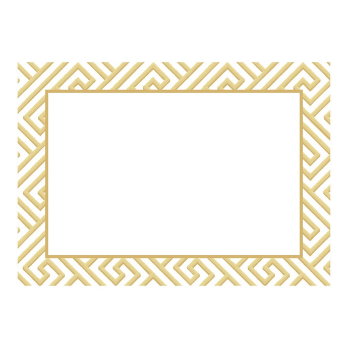 Gold Fretwork Gift Labels - Becket Hitch